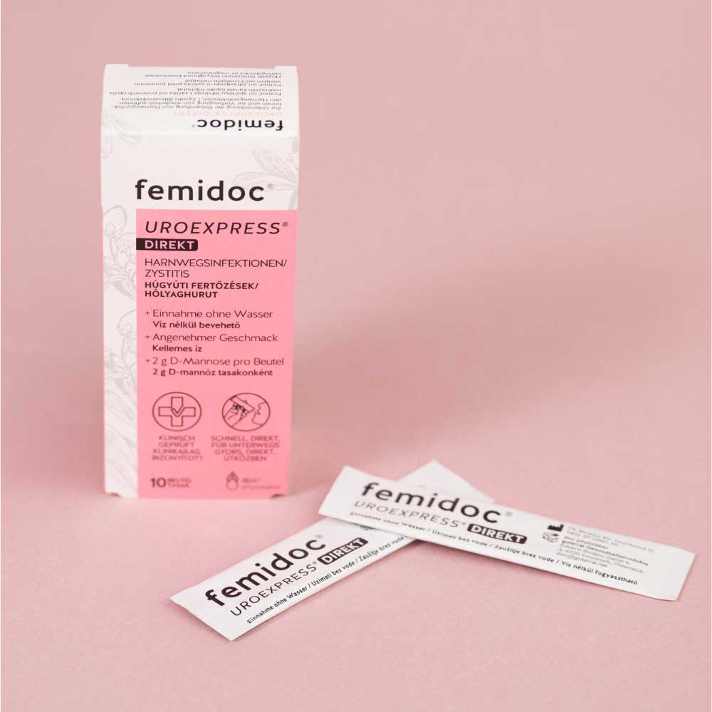 femidoc® UROEXPRESS® DIREKT - vnetje mehurja, jemanje brez vode